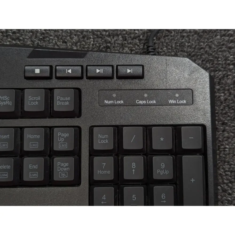 Redragon Wired Gaming Keyboard Model S101-3 Black Backlite RGB Tested